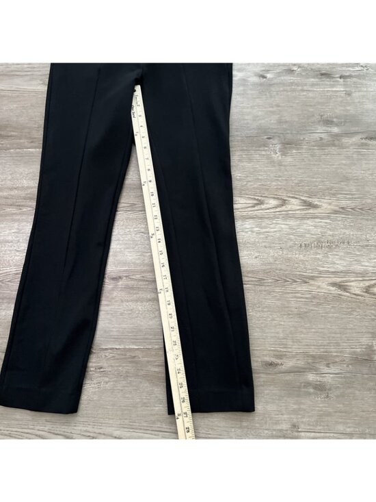 Vince Tapered Stove Pipe Pant Womens 6 Black Pintuck Ponte Full Length - Picture 6 of 16
